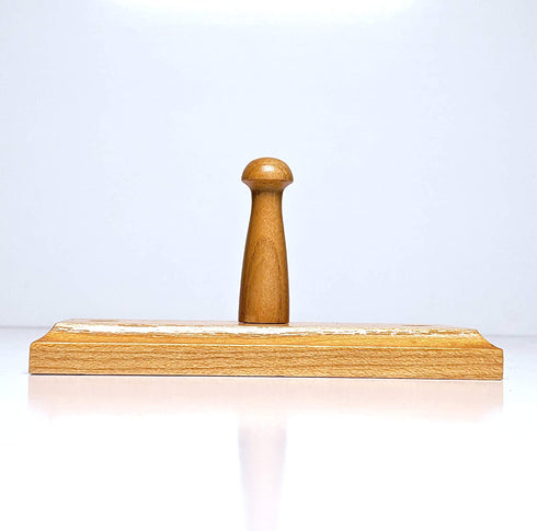 Solid Oak Wood Towel Robe Hook | with Mounting Screws, Anchors, Covers - (6 Pack)