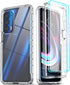 LeYi for Motorola Edge 2021 Case, Moto Edge 2021 Case with 2 Tempered Glass Screen Protector, Full-Body Shockproof Bumper Rugged Hybrid Soft Clear Protective Phone Case for Edge 2021, Clear