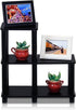 Furinno Turn-N-Tube Accent Decorative Shelf, Espresso/Black