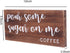U/D Coffee Bar Decor,Home Accessories Signs,Farmhouse Kitchen Sign Coffee Station, Coffee Lovers Gifts,Coffee Wall Decor, Pour Some Sugar On Me Coffee, 12*5.5*0.8inch