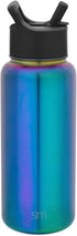 Simple Modern Water Bottle with Straw Lid Vacuum Insulated Stainless Steel Metal Thermos | Reusable Leak Proof BPA-Free Flask for Gym, Travel, Sports | Summit Collection | 32oz, Prism