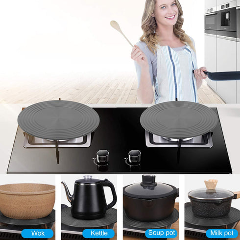 FYINTON Heat Diffuser For Gas Stovetop,Cookware Accessories,9.4inch Stove Diffuser for Pot Protection,Round Fast Defrosting Tray,Multifunctional Thawing Plate for Defrosting of Frozen Food
