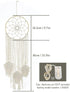 Shinowa Circle Dream Catcher, Cotton Woven Wall Hanging Moon Dream Catcher with Fairy Lights Round Macrame Wall Decoration Bohemian Decor Creative Tassel Home Hangings Boho Ornament Craft, Beige