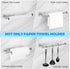 Under Cabinet Paper Towel Holder - Self Adhesive or Drilling, SUS304 Stainless Steel Wall Mount Silver Towel Paper Holder for Kitchen, Pantry, Sink, Bathroom