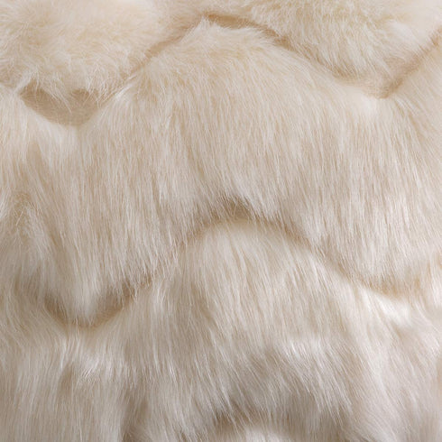 SODCOFT Luxury Wave Pattern Fur Throw Pillow Covers Cushion Covers Soft Decorative Pillowcase for Couch Sofa Bed Car,Beige 16 x 16 Inches
