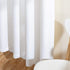 jinchan Linen Look Curtains for Living Room Moderate Light Filtering Window Curtain Panels for Bedroom Single Panel 90 Length White