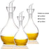 HAIZEEN 13ounce/ 380 ml Clear Glass Olive Oil Dispenser Bottle - Oil & Vinegar Cruet with Pourers and NO Funnel Needed - Olive Oil Carafe Decanter for Kitchen and BBQ