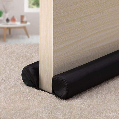 DNC Twin Door Draft Stopper, Thicker 2" Foam Weather Stripping Noise Blocker Window Breeze Adjustable Seal Bottom of Door 32" to 36", Under Door Sweep Soundproofing Guard
