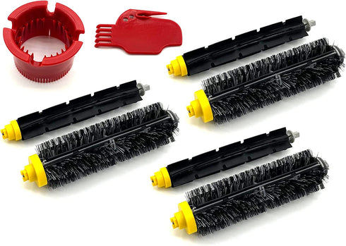 CauYien 3 Sets Bristle & Flexible Beater Brush Replacement Compatible with iRobot Roomba 600 and 700 Series 614 620 630 635 640 645 650 655 660 675 680 690 695 760 770 780 Vacuum Cleaner