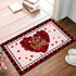 ALAGEO Valentine's Day Doormat Red Love Heart with Rose Flowers Entrance Mat Be Mine Farmhouse Buffalo Plaid Valentine Decorative Floor Mat Non Slip Washable Welcome Mats for Home Decor
