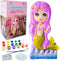 Yileqi Paint Your Own Mermaid Painting Kit, Mermaid Toys Paint Mermaid Crafts and Arts Set for Girls Ages 4 5 6 7 8 9 10 Years Old, Non Ceramic & Non Fragile, Kids Piggy Banks Birthday Gift