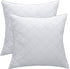 Lipo 18x18 Pillow Inserts Quilted- Set of 2 Up to 520GR Filling Throw Pillows Hypoallergenic - Bedding Square Pillows Luxury Decorative for Couch Bed Office Hotel (White, 18x18 Inch)