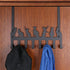 Wintek Over the Door Hook Hanger, Heavy Duty Organizer Rack for Towel, Hat,Hoodies,Coat , Cloth,Bag - 8 Hooks (Black)