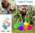 UMIKU 24PCS Easter Eggs + 24PCS Mini Community People Easter Egg Fillers Easter Basket Stuffers Plastic Surprise Eggs Easter Gifts Easter Party Favors for Kids Boys Girls Toddlers