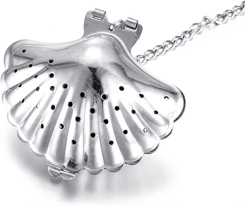 DISIWENE 7 Pack Loose Leaf Tea Infuser, Tea Strainer Stainless Steel Tea Ball with Chain and Drip Trays, small Tea Filter Set for Mug (Silver-Set A)