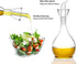 HAIZEEN 13ounce/ 380 ml Clear Glass Olive Oil Dispenser Bottle - Oil & Vinegar Cruet with Pourers and NO Funnel Needed - Olive Oil Carafe Decanter for Kitchen and BBQ
