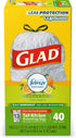 Glad Tall Kitchen Drawstring Trash Bags - OdorShield 13 Gallon Grey Trash Bag, Febreze Citrus and Zest - 40 Count