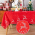 TOMORO Rectangle Christmas Tablecloth - Xmas Themed Reindeer & Snowflake Print Tablecloth Table Cover for Holiday Dinner Party Kitchen Decoration, 60 x 84 inch