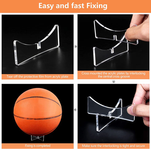 Acrylic Display Rack for Baseball,Softball,Basketball,Football,Volleyball (1.97x1.1 inch and 3.54x1.3 inch)