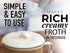 Zulay Milk Frother for Coffee with Upgraded Titanium Motor - Handheld Frother Whisk, Milk Foamer, Mini Blender and Electric Mixer Coffee Frother for Frappe, Latte, Matcha, No Stand - Silver