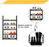 LINZINAR Shoe Rack Organizer 5 Tier Space Saving Shoe Shelf Storage Sturdy Metal Shoe Stand for Closet Entryway Bedroom (5 Tier, Black)