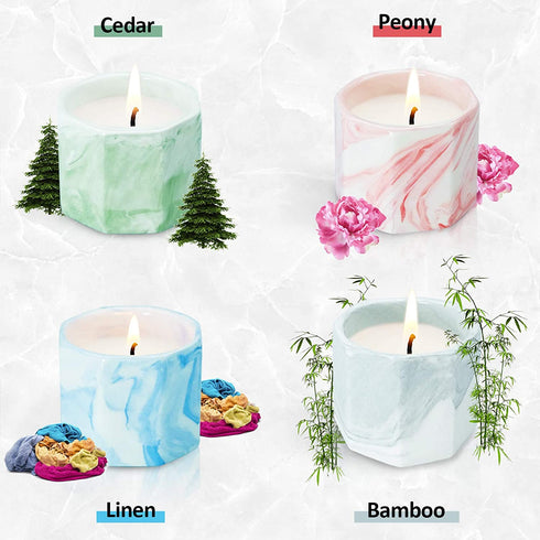 LA BELLEF‰E Scented Candles Valentines Day Gifts for Her, Ceramic Candles for Home Scented, Natural Soy Candles for Relaxing Spa, Bath Aromatherapy, Yoga