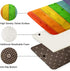 Britimes Bathroom Rug Set of 3, 3 Pieces Bath Mats Set for Bathroom, Rainbow Wood Plank Texture No Silp Washable Cover Floor Rug Decorations for Kitchen Bathroom Bedroom
