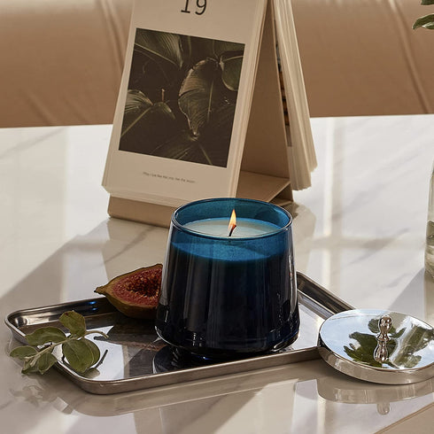 LA JOLIE MUSE Eucalyptus & Fig Scented Candle, Candles for Home Scented, 75 Hours Long Burning, 12.3 oz