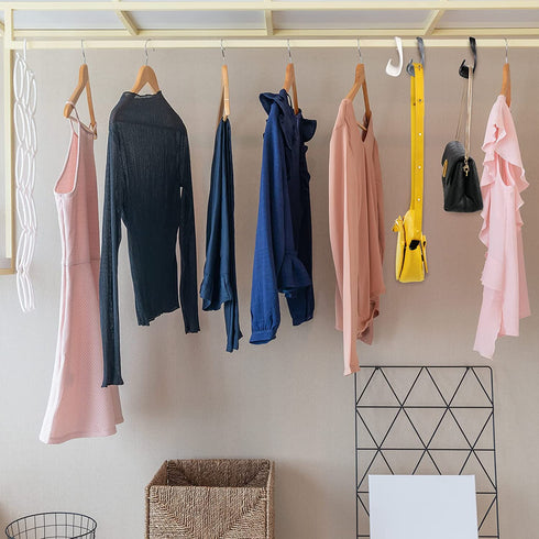 6 Packs Purse Hanger Hook Closet Organizer Handbag Rack Holder Plastic Purse Organizer for Closet Bag Hanger Exquisite Handbag Storage Hanging Tie Racks for Satchels Belt Scarf, Black, Grey and White