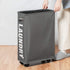 Lifesela Slim Rolling Laundry Basket, 22 Laundry Hamper with Wheels, Collapsible Dirty Clothes Hamper with Drawstring Mesh Cover, Corner Clothes Hamper Laundry Bin with Handle (Grey)