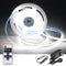 Led Lights for Bedroom,Pure White,CT CAPETRONIX 9.84FT Dimmable COB LED Tape Lights Kit with RF Remote and DC24V Power Supply, Flexible High Density LED Strip for Parties,Homes,DIY, Decoration