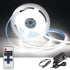 Led Lights for Bedroom,Pure White,CT CAPETRONIX 9.84FT Dimmable COB LED Tape Lights Kit with RF Remote and DC24V Power Supply, Flexible High Density LED Strip for Parties,Homes,DIY, Decoration