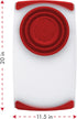 Dexas Over the Sink Strainer Board, 11.5 x 20", Natural/Red