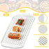 2Pcs Rectangle Anti-Slip Food Serving Tray with Handles, Non Skid Multipurpose Tray for Breakfast Food Drink Trays (17.7 and 14 Inch)