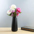 Gemseek 8 inch Black Ceramic Flower Vase, Modern Vase for Living Room Indoor Home Decor, Wedding Centerpieces/Arrangements