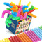 Pop Tubes Mini 24 Packs, Sensory Fidget Stretch Tubes Bulk for Kindergarten, Stress Relief for AHD, ADD Toddlers, DIY Learning Skills for Preschool, Valentine's Day Classroom Gifts Party Favors Prize