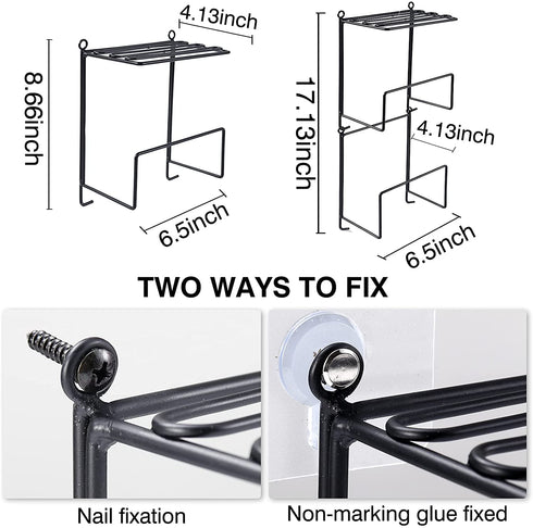Towel Rack Holder Set Wall Mounted with Top Shelf & Hook - Towels Organizer for Storage of Washcloths, Hand Towels - Modern Wall Decorative for Spa, Salon, Modern Design?Black?