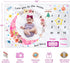 Milestone Blanket for Baby Girl, Kmivo Baby Monthly Photo Blankets Soft Large Memory Blanket with Headband & Milestone Cards for Newborn Baby Shower, 60? x 40?