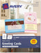Avery Greeting Cards, Inkjet Printers, 20 Blank Cards and Envelopes, 5.5 x 8.5, Folded (3265), White