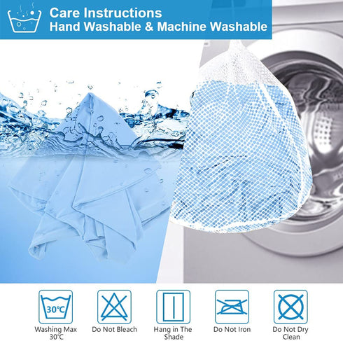 LUXEAR Cooling Pillowcases, Ultra Cool Pillow Cases with Stretch Japanese Q-max 0.55 Arc-Chill Cooling Fiber, Anti-Static Standard & Queen Size Cold Pillowcases for Hair Skin Night Sweat Hot Sleeper