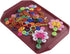 Qskely Plastic Fast Food Trays for Eating, 17" x 11.8", Set of 4
