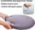 Big Hippo Chair Pads, Memory Foam Chair Seat Cushion Non Slip Rubber Back Thicken Round Stool Cushions with Elastic Bands for Home Office Outdoor Seats (16inch, Gray-1pc)