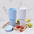 COKTIK 30oz Pastel Colored Acrylic Cups with Lids and Straws, Double Wall Matte Reusable Plastic Tumblers,Large Capacity for Parties, Birthdays(White,2 pack)