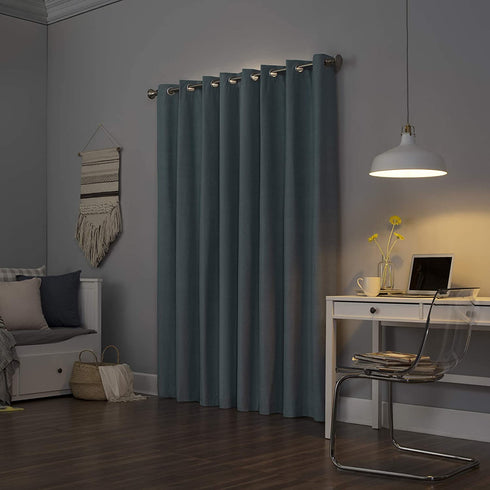 Sun Zero Columbia Thermal Insulated 100% Blackout Grommet Curtain Single Panel, 50" x 84", Mineral
