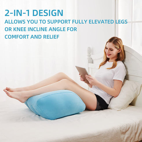 Leg Elevation Pillow,Inflatable Wedge Pillows for Leg & Back Discomfort-Improve Sleep Quality Promote Blood Circulation Reduce Swelling