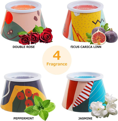 ASYOUWISH Scented Candles , 4 Pack 5.29 Oz Natural Soy Wax Candle, Candles for Home Scented, for Stress Relief, Bath and Body Care Candles, Holiday Candle Gifts for Women.