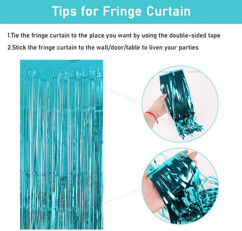 Sweet 16 Birthday Decorations,Teal 16th Birthday Decorations for Girls -Sweet 16 Birthday Banner, 16 Teal Blue Balloons,Sweet 16 Birthday Sash and Caketopper,Turquoise Blue Metalic Tinsel Party Photo Backdrop Curtains