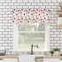 Red Love Heart Valance Curtains Rod Pocket Window Treatments Curtains, Retro Flower Floral Curtain Valances for Kitchen Living Room Bedroom Small Window Decor, 54x18in,1 Panel
