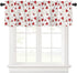 Red Love Heart Valance Curtains Rod Pocket Window Treatments Curtains, Retro Flower Floral Curtain Valances for Kitchen Living Room Bedroom Small Window Decor, 54x18in,1 Panel