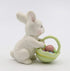 Cosmos 10593 Fine Porcelain Bunny with Easter Basket Figurine, 3-3/4-Inch,White